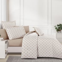 مفرش صيفي مزدوج وجهين 7 قطع - ماريتا - سكري-بيج