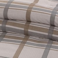 مفرش صيفي مفرد ونص 4 قطع - ليتون - كريمي - رصاصي