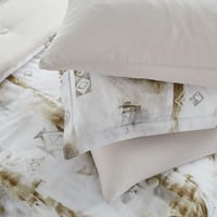 مفرش صيفي مفرد ونص وجهين 4 قطع - سيلون - كريمي - ب...