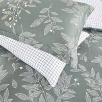 مفرش قطن صيفي مفرد ونص 4 قطع - فاليريا -رمادي غامق...