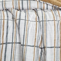 مفرش صيفي مفرد ونص 4 قطع - ليتون -كريمي - بني