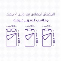 مفرش قطن صيفي مفرد ونص ٤ قطع - نولين -كريمي - زهري