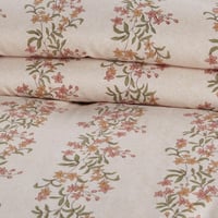 مفرش صيفي مفرد ونص 4 قطع - ليتون - بيج - اخضر