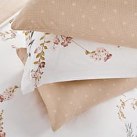 مفرش صيفي مزدوج 10 قطع - بريسا - كريمي - بيج غامق