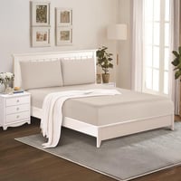 طقم شرشف صيفي مقاس كوين ٣ قطع - لونار - بيج