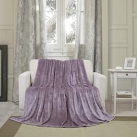 بطانية مخمل مزدوج - جولي - موف فاتح