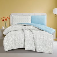 مفرش قطن صيفي مفرد ونص ٤ قطع - نولين -سكري - ازرق