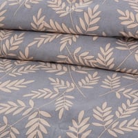 مفرش صيفي مفرد ونص 4 قطع - ليتون - رمادي - مشمشي