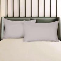 طقم بيت مخدة قطن - رصاصي