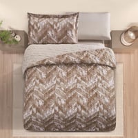 مفرش صيفي مفرد ونص حشوة مضغوطه 4 قطع - افروديت - ب...