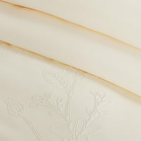 مفرش صيفي مفرد ونص مطرز فاخر 6 قطع - فيينزا - كريم...