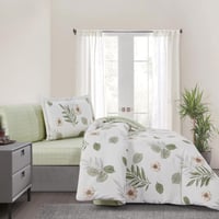 مفرش صيفي مفرد ونص 4 قطع - ليتون - سكري - أخضر