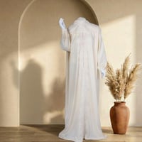 ثوب صلاة بسحاب مطرز - غفران - كريمي