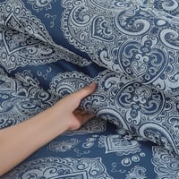 مفرش صيفي فاخر كوين جاكار مطرز 8 قطع – أورليا Aure...