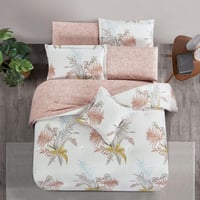 مفرش صيفي مفرد ونص 4 قطع - ليتون - عاجي - بيج