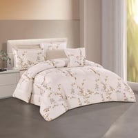 مفرش صيفي مزدوج 7 قطع - اوركا- كريمي - بيج