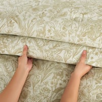 مفرش قطن صيفي مزدوج 8 قطع - افاليون - اخضر