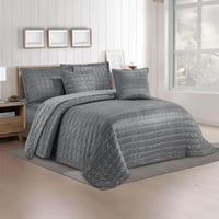 مفرش شتوي مزدوج مخمل مضغوط حشوة خفيفة 6 قطع - ليزا...