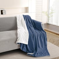 بطانية مخمل وفرو ماريو 200 × 230 - كحلي