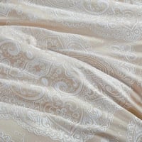 مفرش صيفي فاخر مزدوج جاكار مطرز 12 قطعة – لوتشيني...