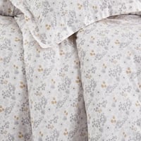 مفرش قطن صيفي مزدوج 8 قطع - كاليفيرا - ابيض - بيج