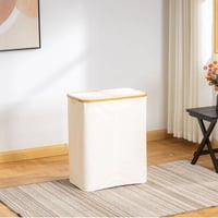 سلة غسيل قابلة للطي مع غطاء - سكري