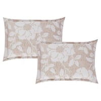 مفرش شتوي مزدوج مخمل فرو 6 قطع - نيكولينا - بيج