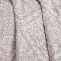 مفرش قطن صيفي مفرد ونص ٤ قطع - نولين -رمادي - سكري