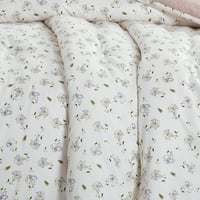 مفرش صيفي مفرد ونص 4 قطع - ليتون - أبيض - لحمي