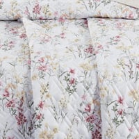 مفرش صيفي مزدوج حشوة مضغوطه 6 قطع - لونيا - ابيض -...