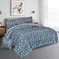 مفرش صيفي مفرد ونص مضغوط حشوة خفيفة 4 قطع -استيل -...