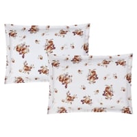 مفرش صيفي مزدوج 6 قطع - كاليندا - ابيض - بيج