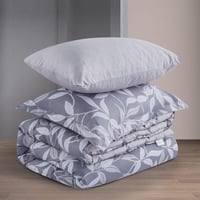 مفرش صيفي مفرد ونص 4 قطع - ليتون -رمادي - رصاصي