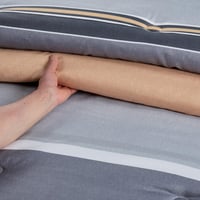 مفرش صيفي مفرد ونص 4 قطع - ليتون -رمادي - رصاصي