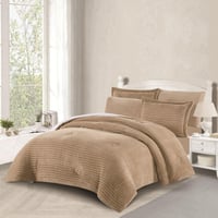 مفرش شتوي مخمل فرو محفور مقاس كوين 6 قطع - سيلينيا...