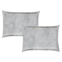 مفرش شتوي مزدوج مخمل فرو 6 قطع - اورنيلا - رصاصي -...