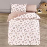 مفرش صيفي مفرد ونص 4 قطع - اليساندرا - كريمي - بيج