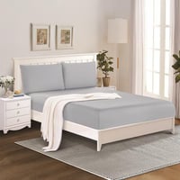 طقم شرشف صيفي مقاس كوين ٣ قطع - لونار - رصاصي غامق