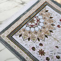 سجادة صلاة تركي – سجود - اخضر - كريمي