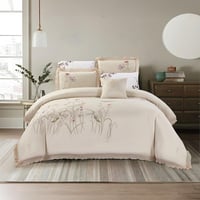 مفرش صيفي مزدوج مطرز فاخر 7 قطع - موديلات متعددة