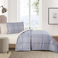 مفرش صيفي مفرد ونص 4 قطع - ليتون - رمادي - أصفر