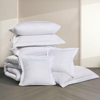 مفرش فندقي فاخر كوين ناعم 9 قطع – سولين Soline- اب...