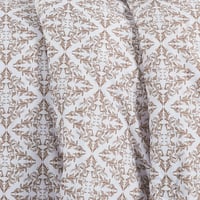 مفرش صيفي مزدوج وجهين ٧ قطع - اوركا - ابيض -بيج غا...