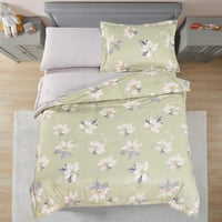 مفرش صيفي مفرد ونص 4 قطع - ليتون - أخضر - رصاصي