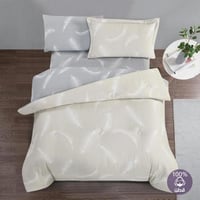 مفرش قطن صيفي مفرد ونص 4 قطع - فاليريا - بيج فاتح...