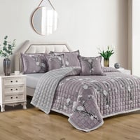 مفرش صيفي مزدوج مضغوط حشوة خفيفة 6 قطع - فاليري -...