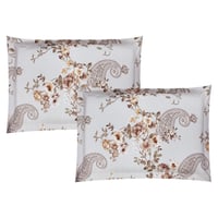 مفرش صيفي مفرد ونص 4 قطع - غاردينا -رصاصي - بيج