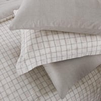 مفرش قطن صيفي مزدوج 8 قطع - زافيرا - بيج - رمادي