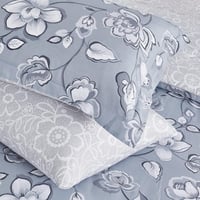 مفرش قطن صيفي مفرد ونص ٤ قطع - فاليريا -رمادي - رص...