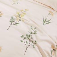 مفرش صيفي مقاس كوين 12 قطعة - كلاريس - كريمي غامق